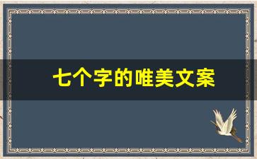 七个字的唯美文案