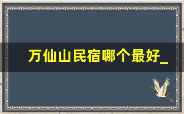 万仙山民宿哪个最好_万仙山和郭亮村是一个景点吗