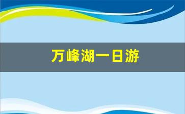 万峰湖一日游