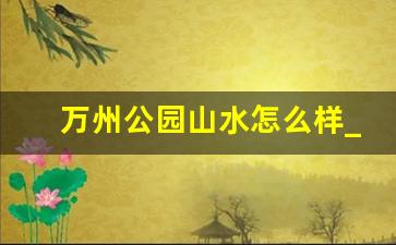 万州公园山水怎么样_万州公园有哪些