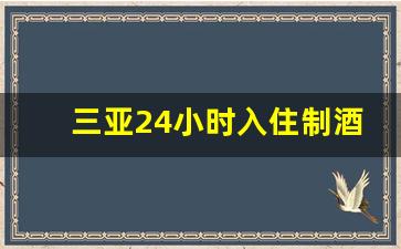 三亚24小时入住制酒店