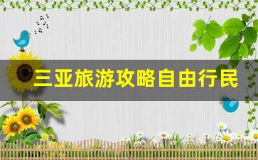 三亚旅游攻略自由行民宿_三亚包吃住养老公寓价格