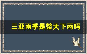 三亚雨季是整天下雨吗_三亚预报小雨能去吗