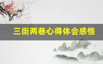 三街两巷心得体会感悟_三街两巷的文化历史