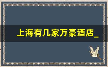 上海有几家万豪酒店_上海万豪旗下酒店品牌