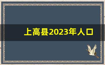 上高县2023年人口普查