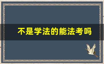 不是学法的能法考吗