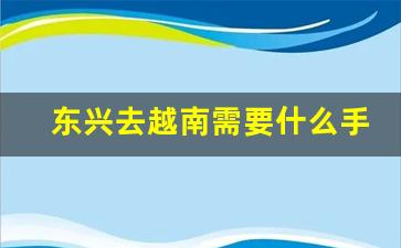 东兴去越南需要什么手续_24小时出入境自助办理大厅