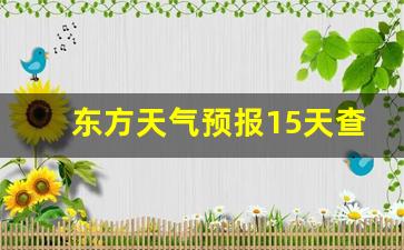 东方天气预报15天查询结果_东方一周天气预报七天