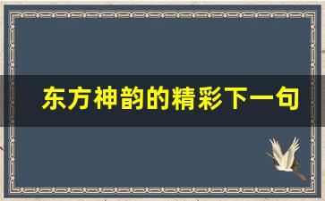 东方神韵的精彩下一句_东方古韵之美