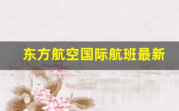 东方航空国际航班最新消息_东方航空官网航班动态