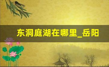 东洞庭湖在哪里_岳阳周边一日游10个必去景点