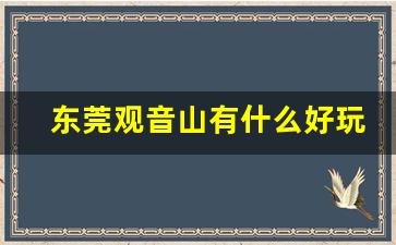 东莞观音山有什么好玩的项目