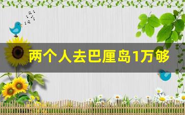 两个人去巴厘岛1万够吗_巴厘岛对中国人友好吗