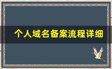 个人域名备案流程详细_域名备案需要什么材料