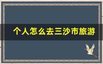 个人怎么去三沙市旅游