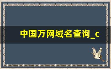 中国万网域名查询_com网站域名注册