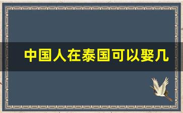 中国人在泰国可以娶几个老婆