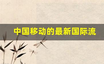 中国移动的最新国际流量计费规定_中国移动境外流量收费标准