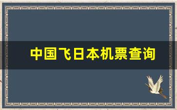 中国飞日本机票查询