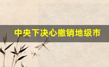 中央下决心撤销地级市_中央给江苏定了三个中心城市