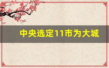 中央选定11市为大城市_杭州与西安的发展趋势