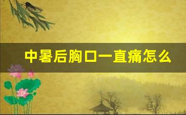 中暑后胸口一直痛怎么办_中暑胸口疼是什么原因