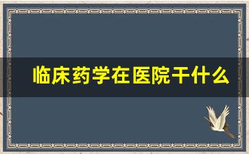 临床药学在医院干什么