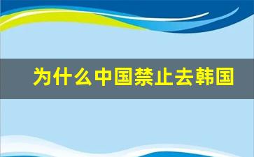 为什么中国禁止去韩国_中韩关系彻底恶化了吗