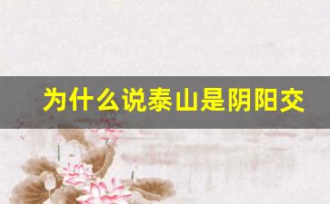 为什么说泰山是阴阳交界_2006年泰山封山事件