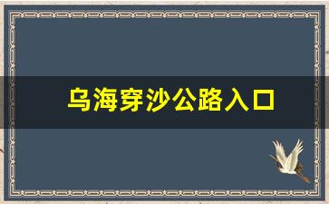 乌海穿沙公路入口