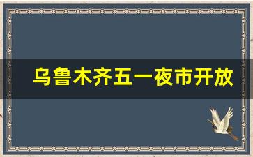 乌鲁木齐五一夜市开放时间