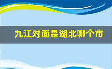 九江对面是湖北哪个市_九江挨着湖北哪里