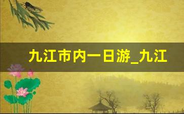 九江市内一日游_九江网红打卡景点