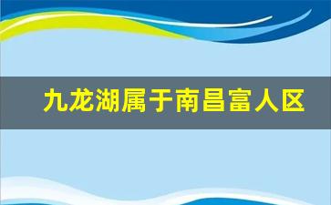 九龙湖属于南昌富人区吗_南昌富人小区有哪些