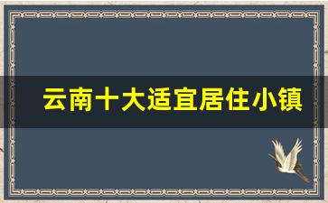 云南十大适宜居住小镇