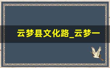 云梦县文化路_云梦一条街