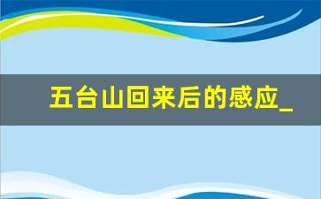 五台山回来后的感应_五台山磁场会改变人的命运吗