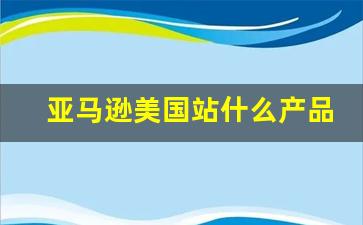 亚马逊美国站什么产品销量好_亚马逊美国站怎么样