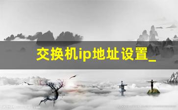 交换机ip地址设置_华为交换机端口配置ip