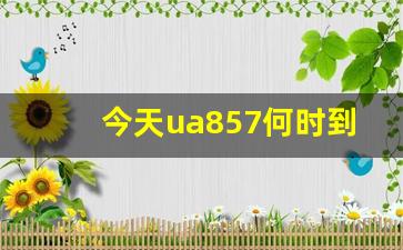 今天ua857何时到达_ua858航班座位图