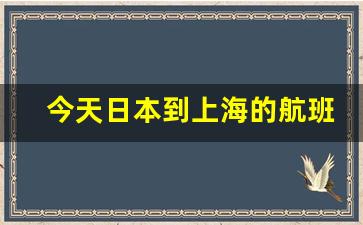 今天日本到上海的航班查询