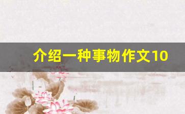 介绍一种事物作文100字_一种事物100字