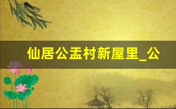 仙居公盂村新屋里_公盂村将要搬迁到哪里