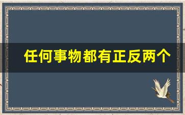 任何事物都有正反两个方面_两组相对应的事物