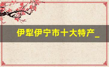 伊犁伊宁市十大特产_伊宁县特产介绍