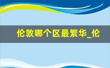 伦敦哪个区最繁华_伦敦市中心叫什么