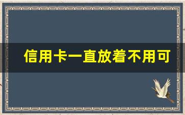 信用卡一直放着不用可以吗