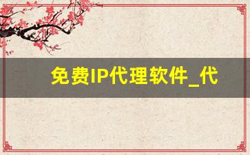 免费IP代理软件_代理软件