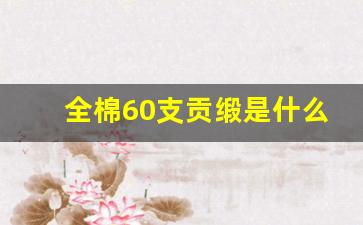 全棉60支贡缎是什么面料_全棉贡缎是纯棉吗